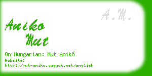 aniko mut business card