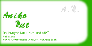 aniko mut business card